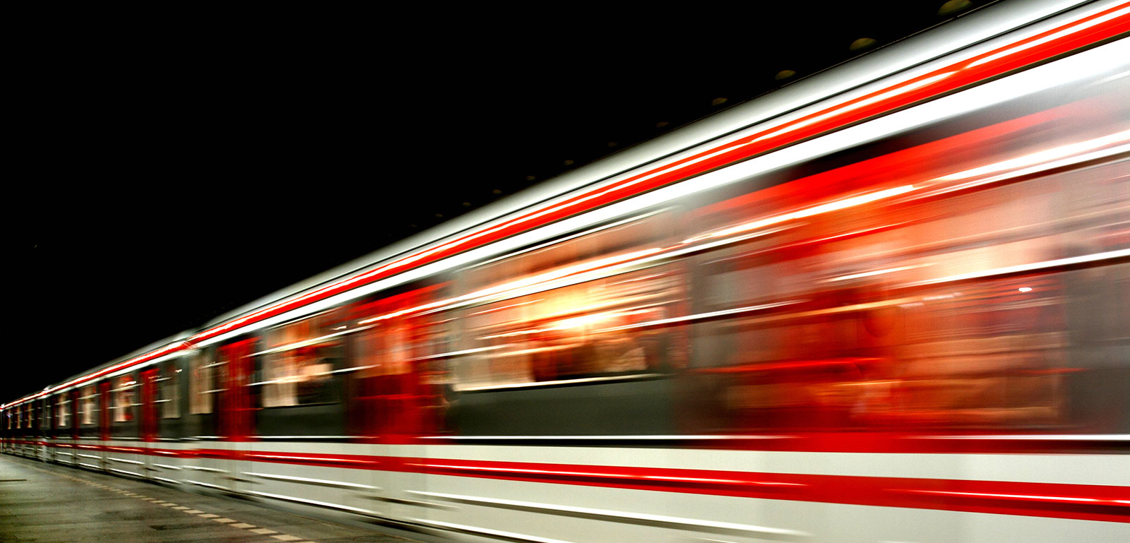 Blurred Subway Train
